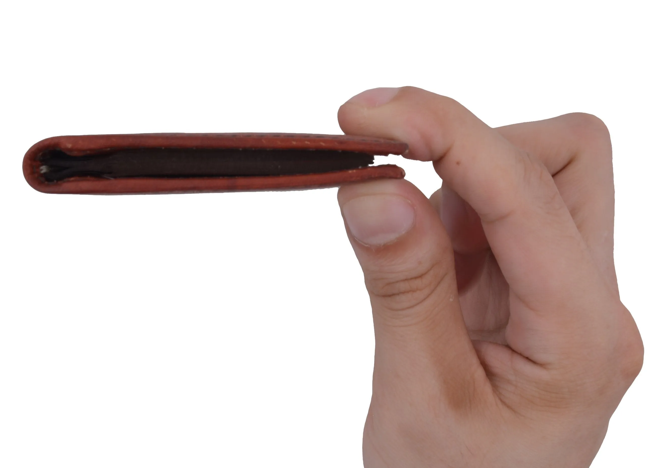 Leather Bifold Plastic Credit Card Inserts Holder 1570CF