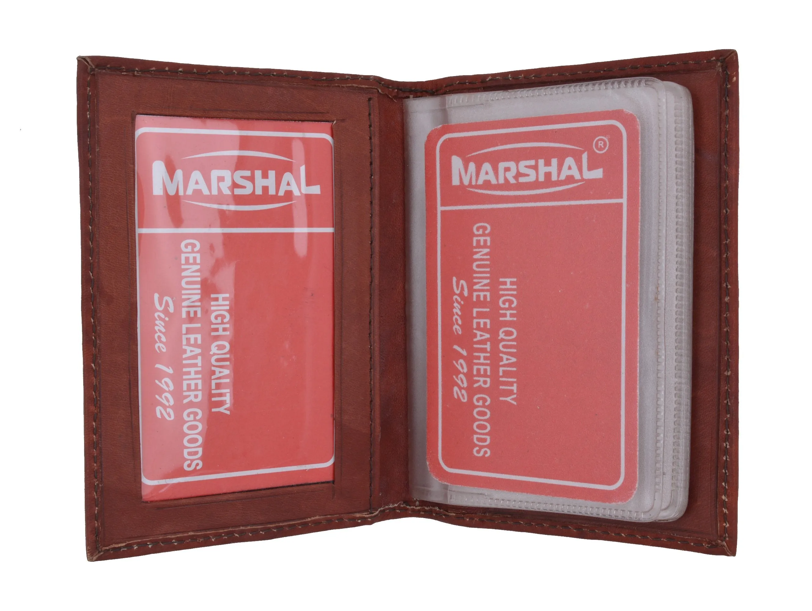 Leather Bifold Plastic Credit Card Inserts Holder 1570CF