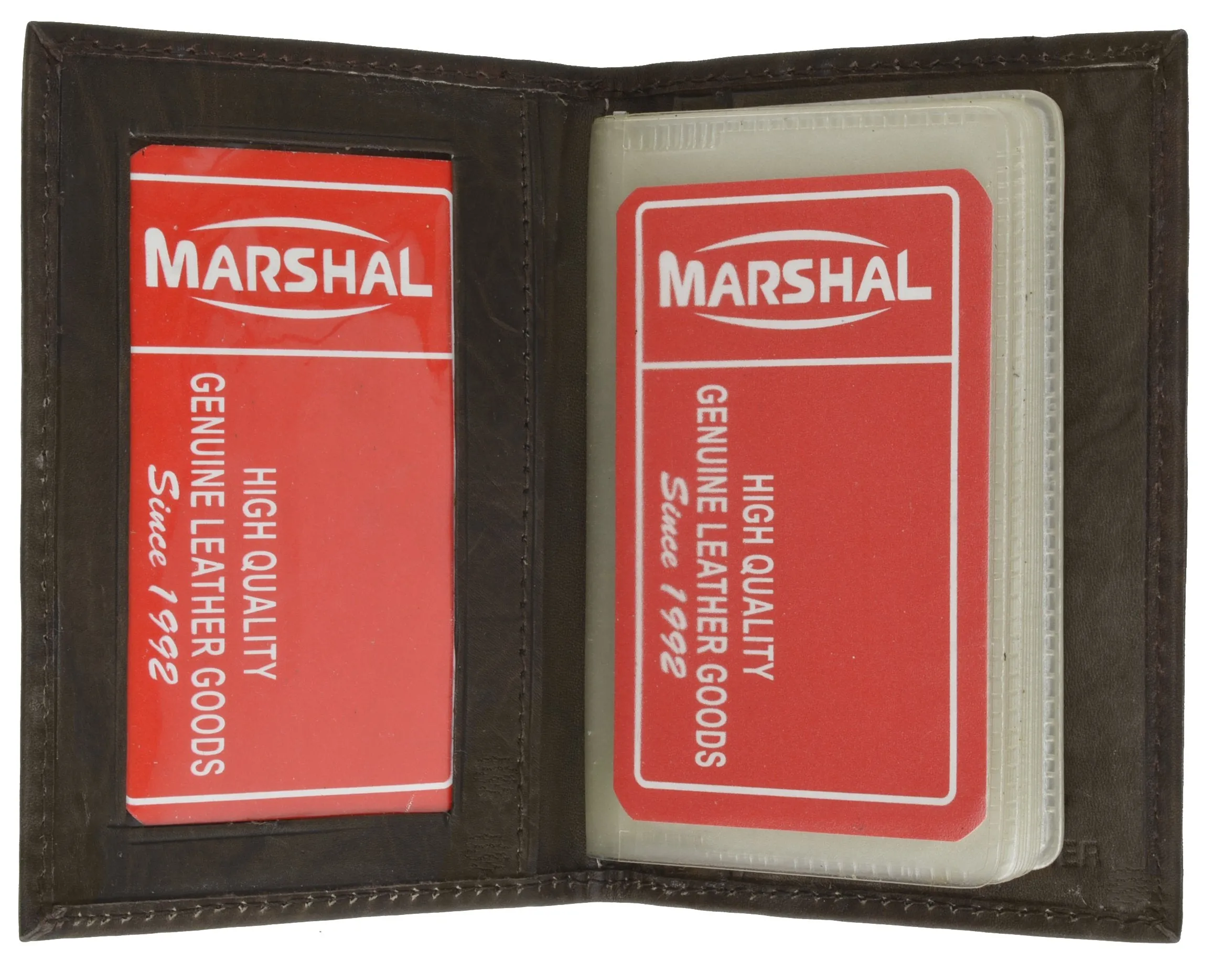 Leather Bifold Plastic Credit Card Inserts Holder 1570CF