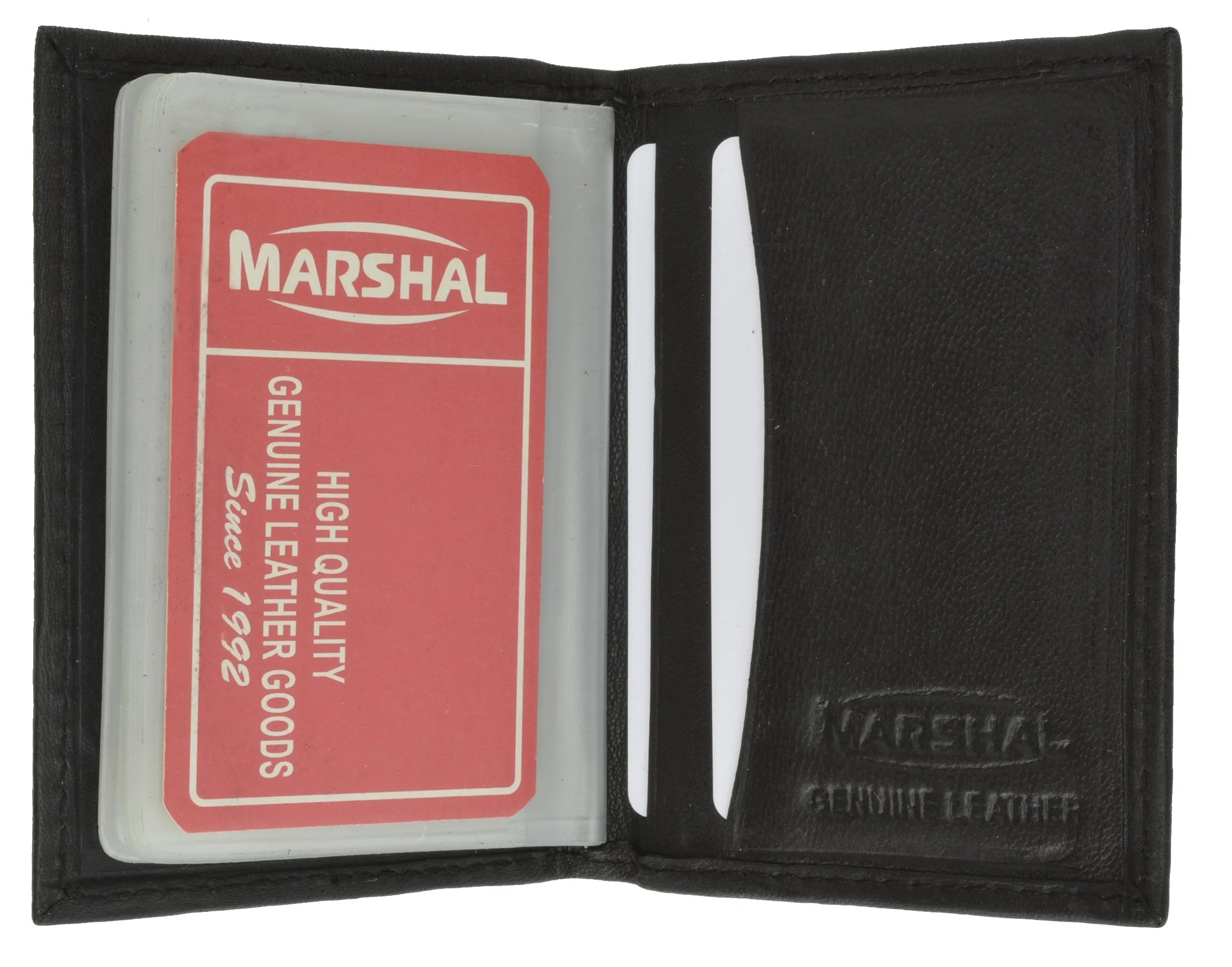 Leather Bifold Plastic Credit Card Inserts Holder 1570CF