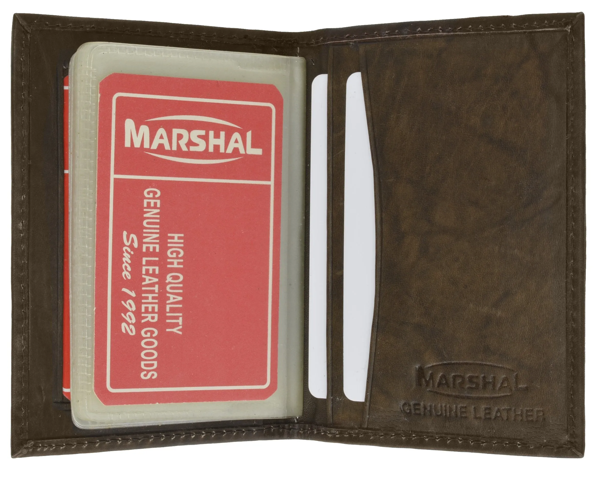 Leather Bifold Plastic Credit Card Inserts Holder 1570CF