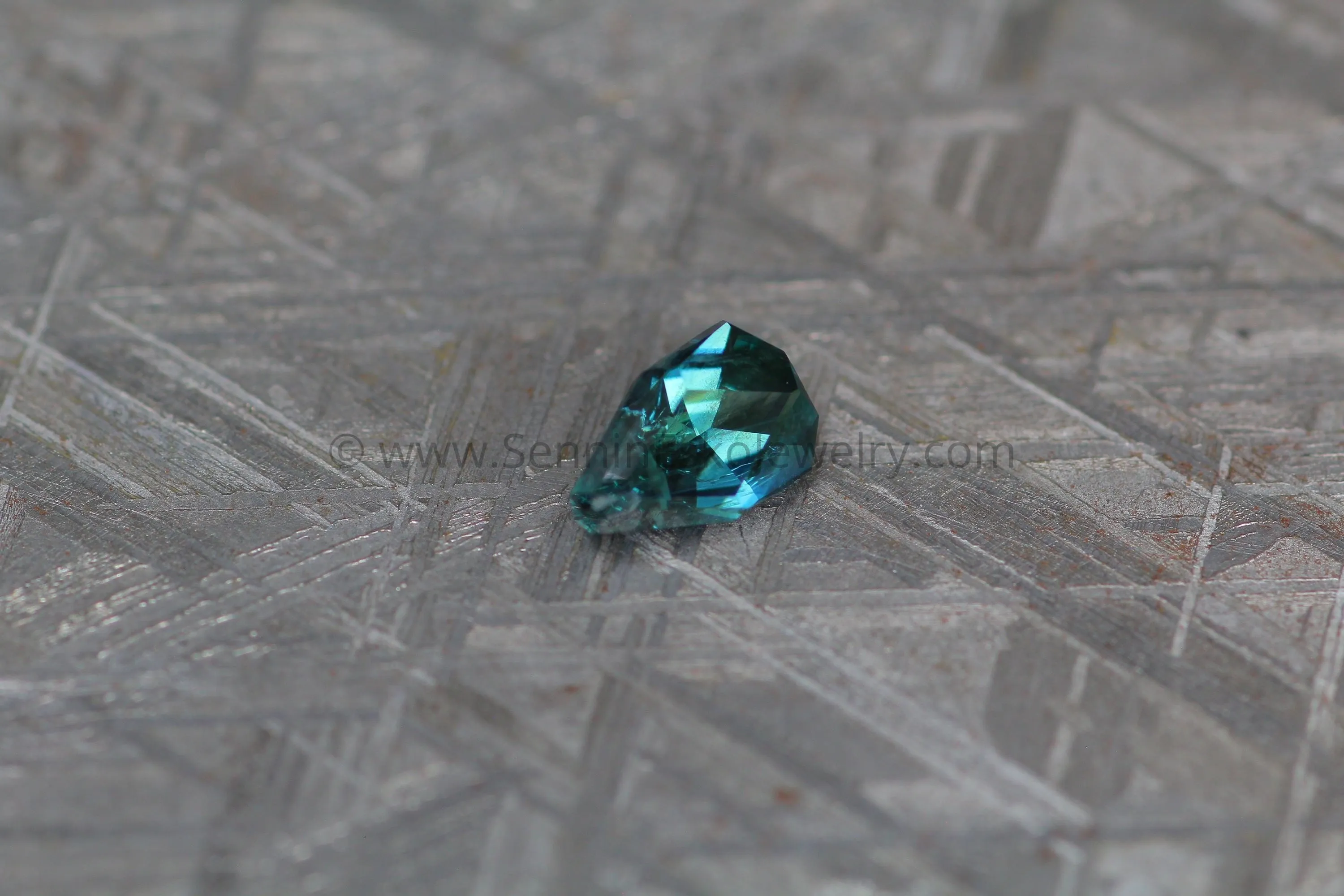 (Less Than Perfect) 1.1 carat Bluish Green Sapphire Kite - 7.3x4.7mm