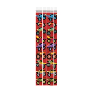 Monster Truck Pencils - 6 Pkt