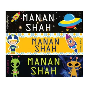 Name Stickers - Astronaut, Set of 45