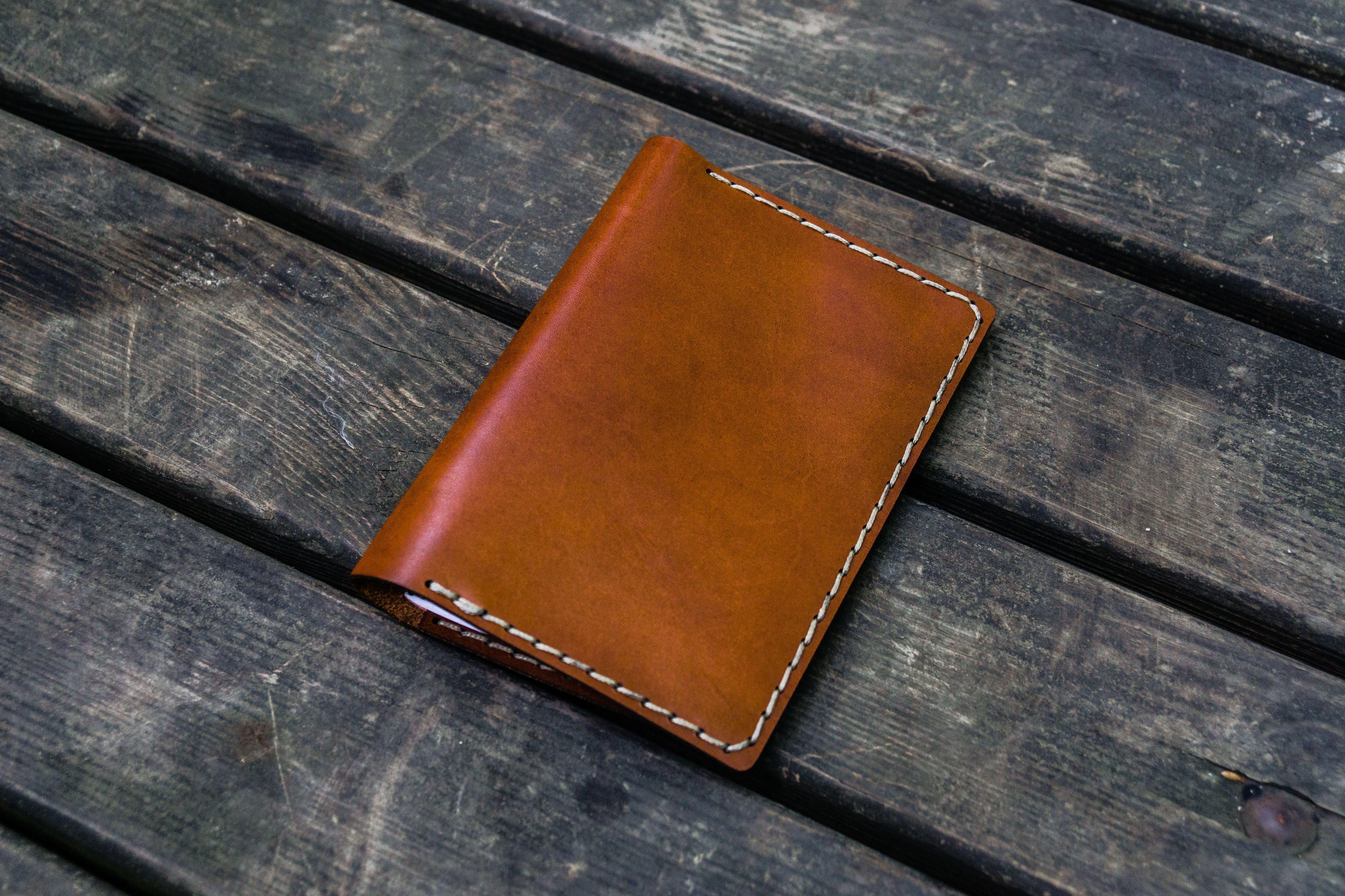 No.33 Personalized Leather Field Notes Cover - Chocolate Brown
