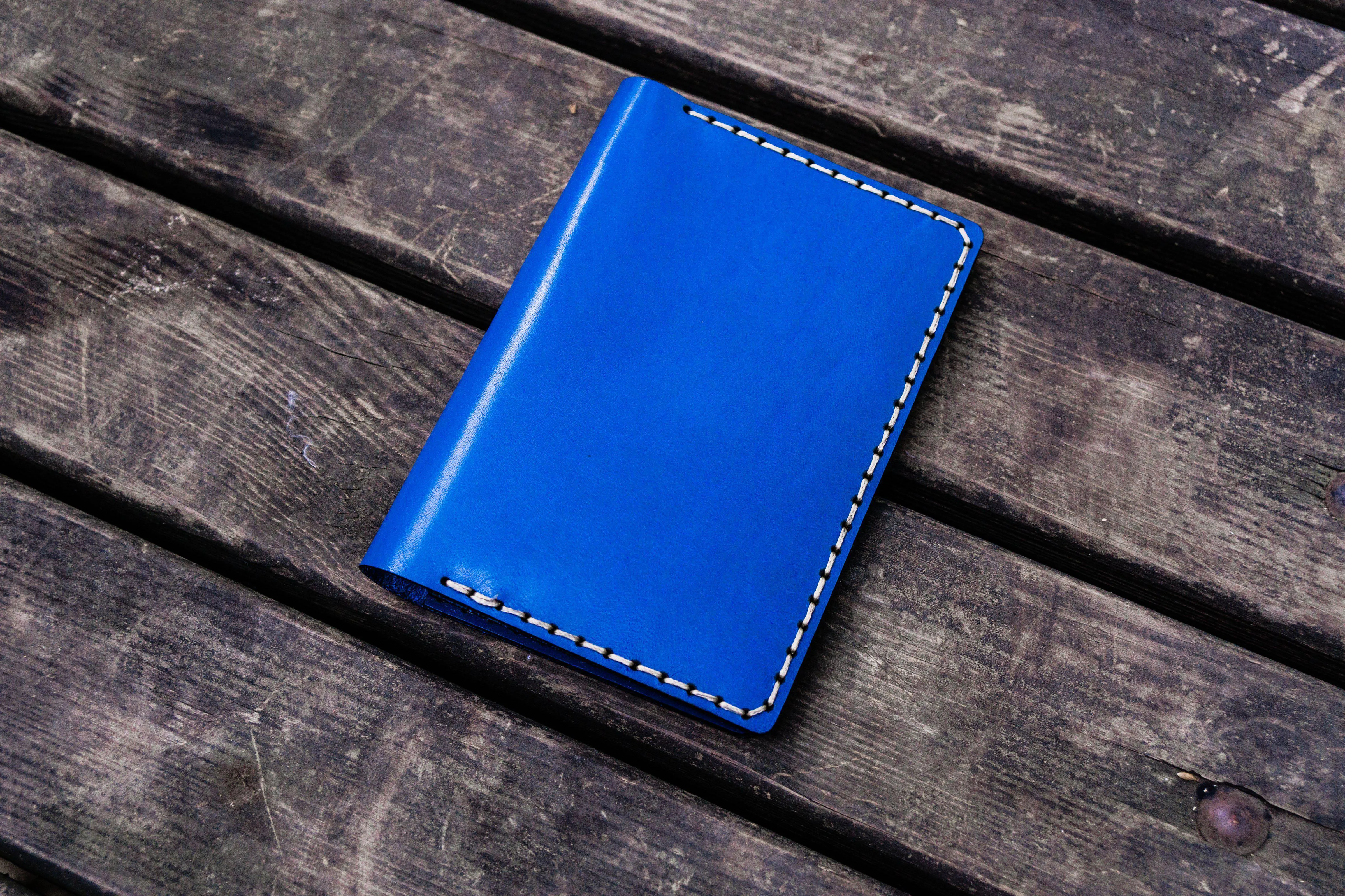 No.44 Personalized Leather Field Notes Cover - Blue