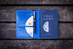 No.44 Personalized Leather Field Notes Cover - Blue