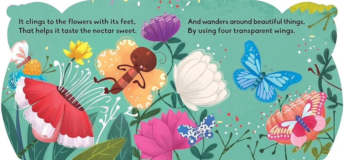 Om Books International Butterfly ( Animals and Birds )- Cutout Board Books