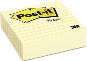 Original Lined Notes' 4 In. X 4 In.' Canary Yellow' 300 Sheets