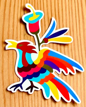 Otomí Mexican Embroidery Sticker - El Pajarito