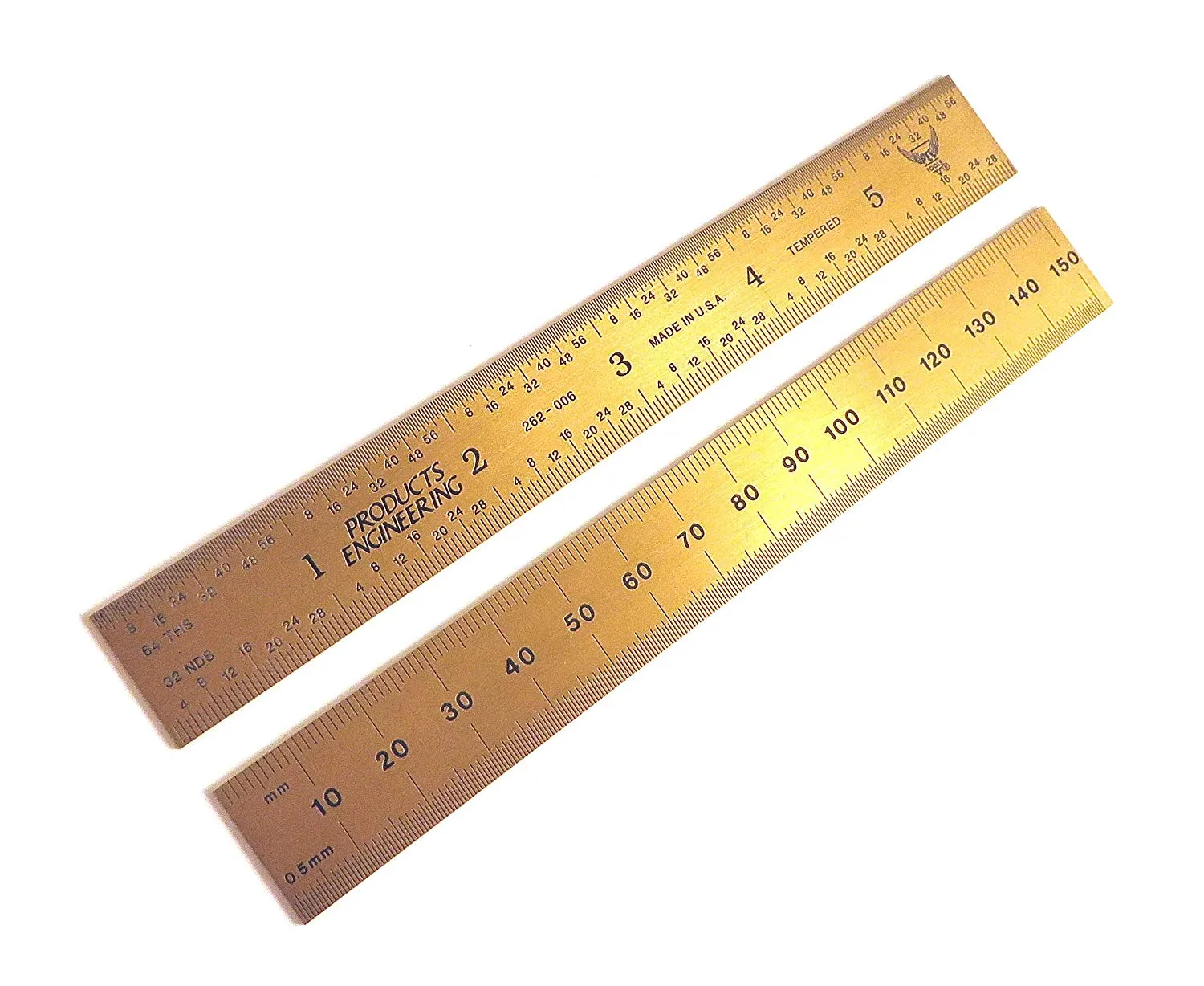 PEC Tools 12" (300mm) English/Metric Titanium Nitride (TiN) Ruler