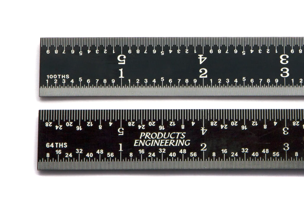 PEC Tools 16R Rigid Black Chrome Rulers