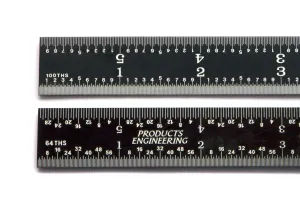PEC Tools 16R Rigid Black Chrome Rulers