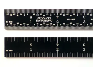 PEC Tools 4R Rigid Black Chrome Rulers