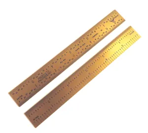 PEC Tools 5R Rigid Titanium Nitride (TiN) Rulers