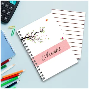 Personalised Notebook (A5 Size) - Cherry Blossom