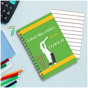 Personalised Notebook (A5 Size) - Cricket