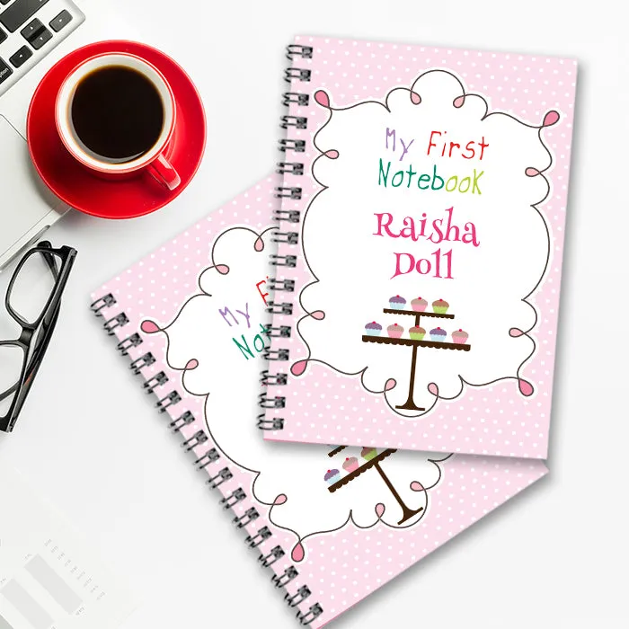 Personalised Notebook (A5 Size) - Cupcakes