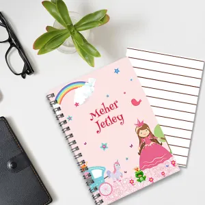 Personalised Notebook (A5 Size) - Princess