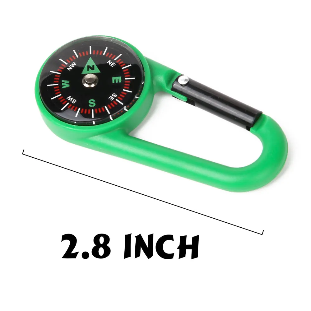 PROLOSO Carabiner Compasses for Kids Toy Compass Belt Clips School Prizes Party Favors 24 Pack