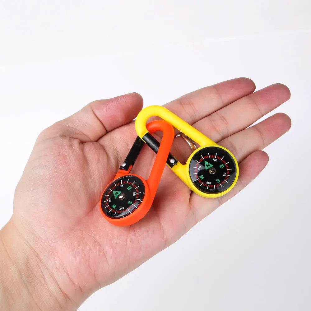 PROLOSO Carabiner Compasses for Kids Toy Compass Belt Clips School Prizes Party Favors 24 Pack