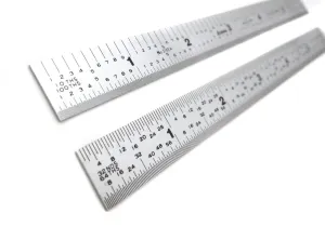 Shinwa 5R Rigid Satin Chrome Machinist Rulers