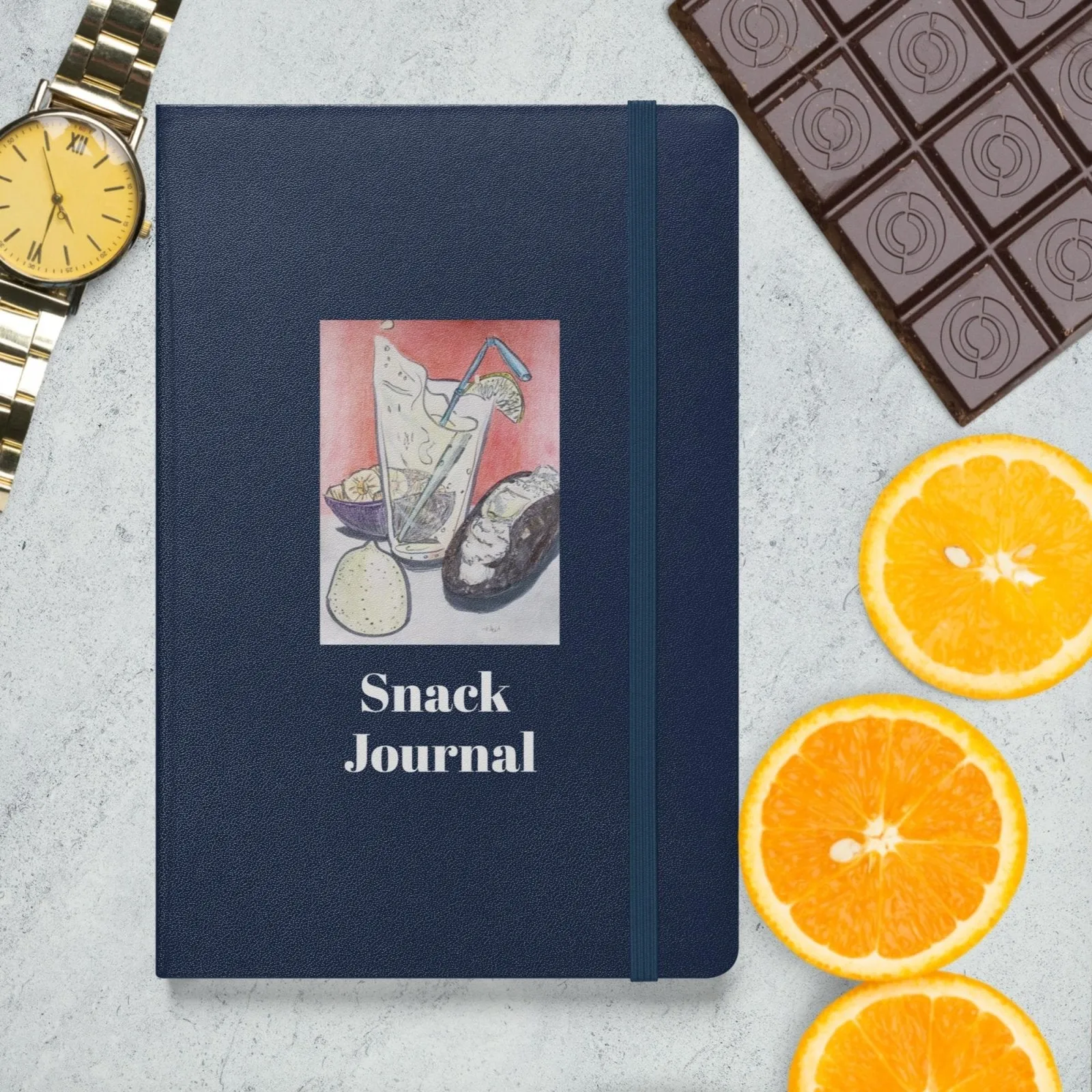 Snack Journal Hardcover bound notebook