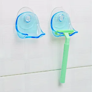 Super Suction Cup Razor Rack Razor Holder Suction Cup Shaver Storage Rack Wall Hook Hangers Towel Sucker bathroom accessories