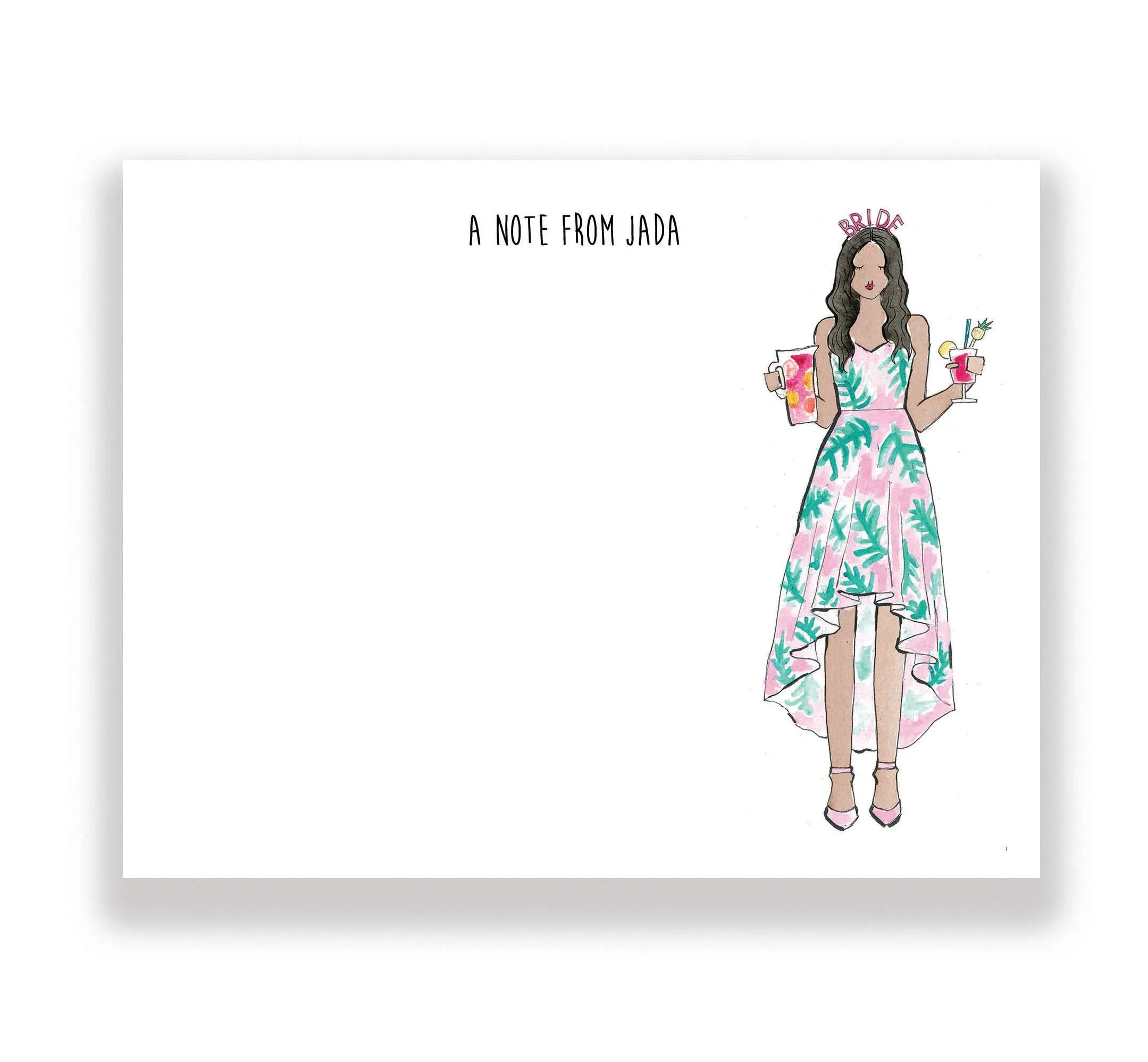 Tropical Bride Personalized Stationery