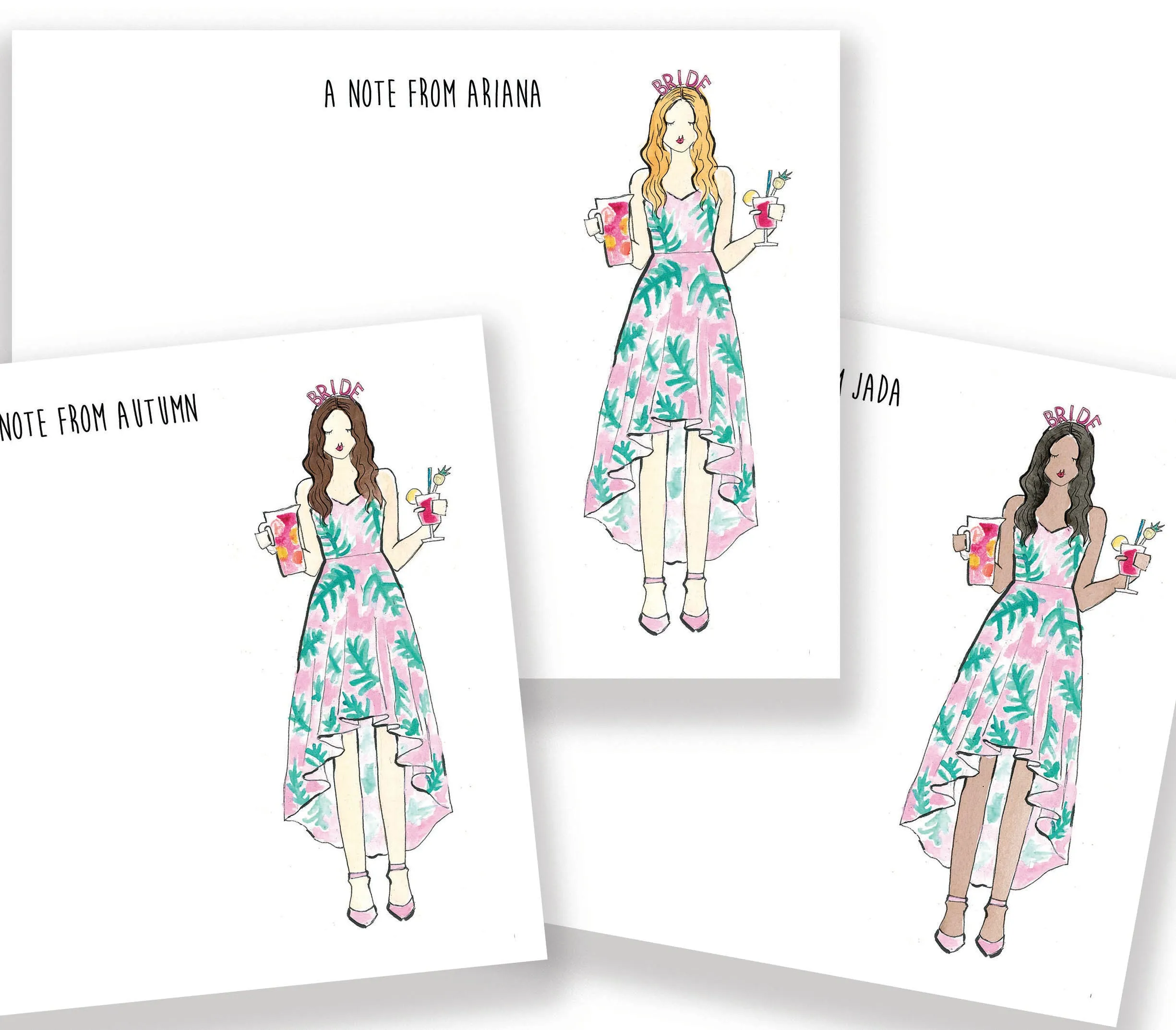 Tropical Bride Personalized Stationery