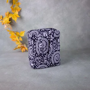 Water Proof Cotton Lunch Bag Black Colour Triable Prints