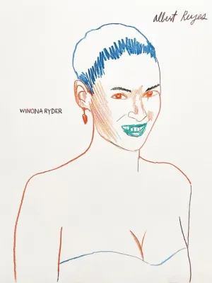 Winona Ryder Color Pencil Drawing by Albert Reyes