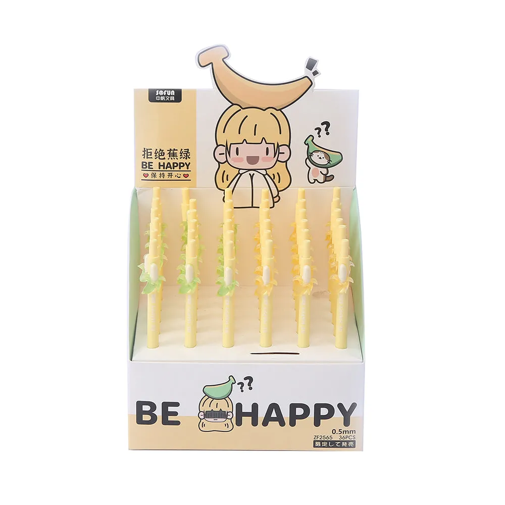 X 22532 BANANA RETRACTABLE GEL PEN-DISCONTINUED