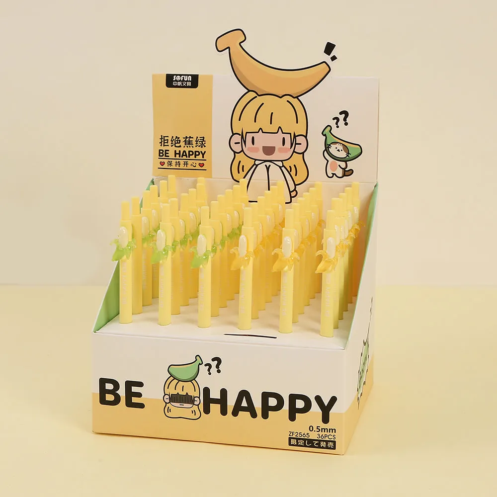 X 22532 BANANA RETRACTABLE GEL PEN-DISCONTINUED